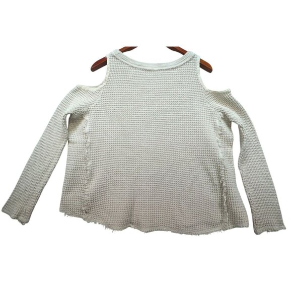 Free People Womens Cold Shoulder Knit Sweater Ivory Size XS Cream - Picture 10 of 13